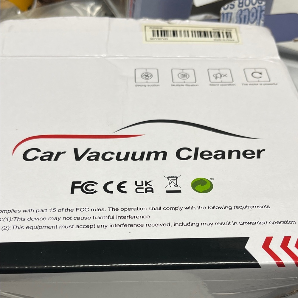 High-Performance Car Vacuum Cleaner - Black and White